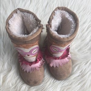 Toddler Girls Owl Boots Sz 7